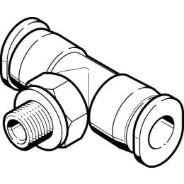 QBMT-10-32-UNF-1/8-U push-in T-fitting