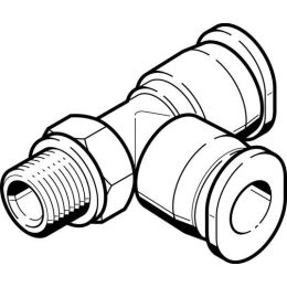 QBMTL-10-32-UNF-1/4-U push-in T-fitting